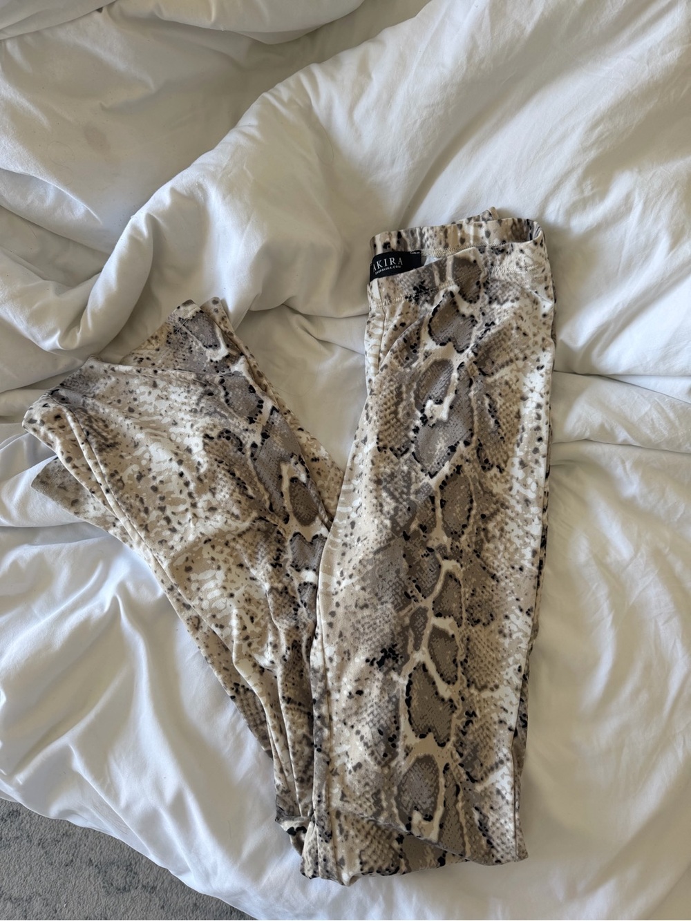 Akira Snakeprint Bootcut Flare Pants